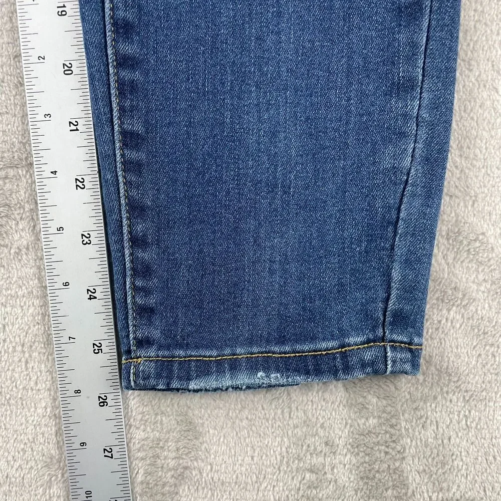 JUDY BLUE Relaxed Fit Jeans Women 28x26 Blue Whiskering Zip‎ Fly JBB2102DK - Picture 9 of 12